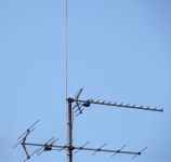 Вертикальный молниеприёмник на мачте антены